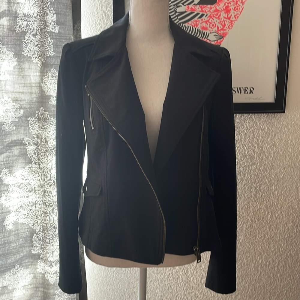 Excellent Condition BANANA REPUBLIC MOTO STYLE FITTED JACKET